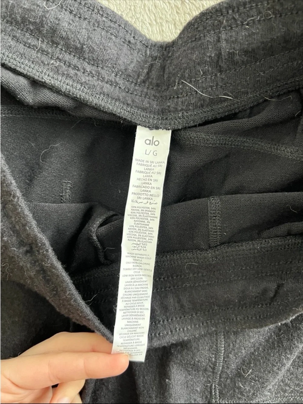 Alo Yoga Women’s Soho Sweatpants Black Large